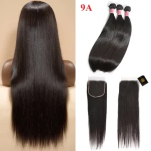 miss flawless / lovely / pretty straight silky straight full 3 human hair bundles